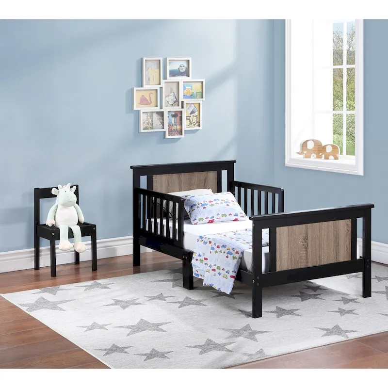 Reversible Panel Toddler Bed – White / Midnight Blue / Grey / Black, For 1 Child