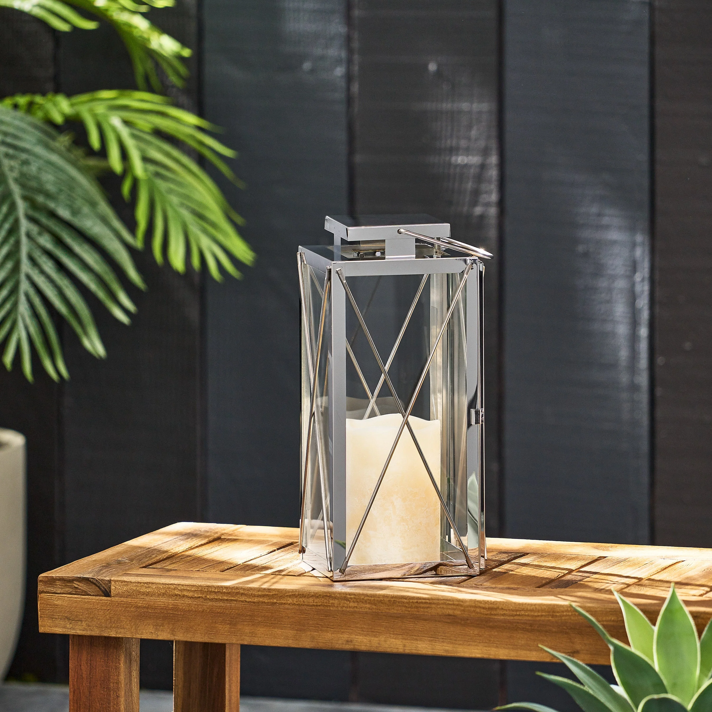 Elwick 14 Modern Stainless Steel Lantern