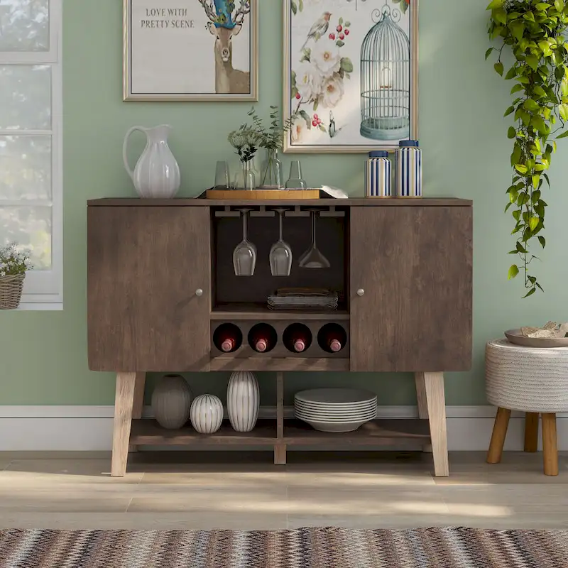 Carson Carrington Ingrirud Modern 4-bottle Buffet Server