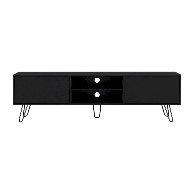 Vassel 2-Cabinet TV Stand Hairpin Legs