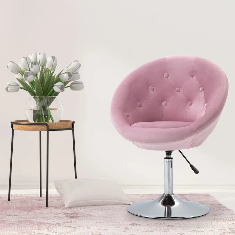 Swivel Accent Chair Modern Makeup Vanity Chair Adjustable Height Leisure Lounge Chair
