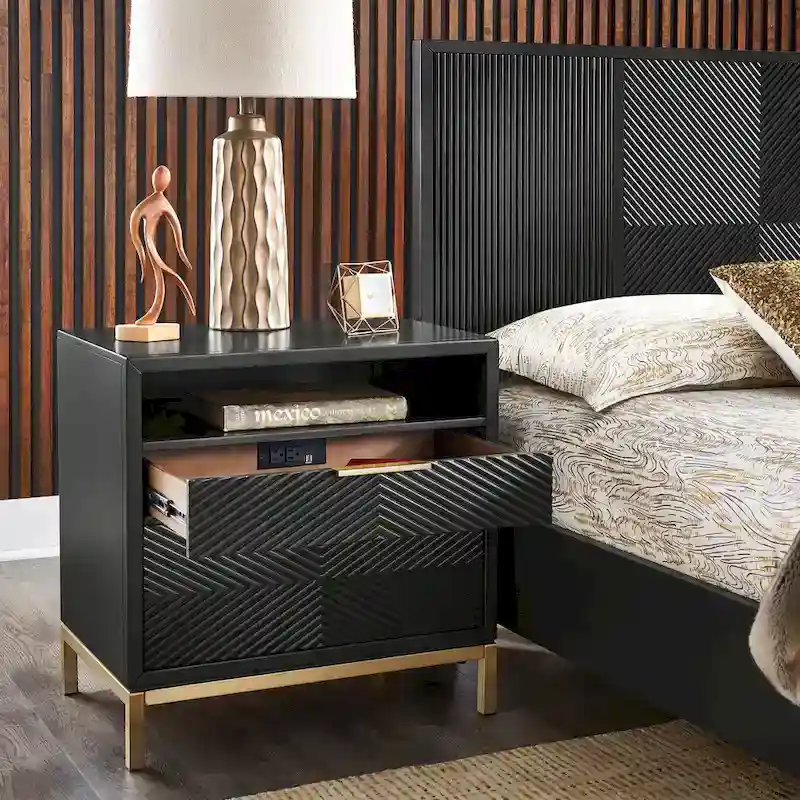 Elea Carved Chevron Bedroom Set by iNSPIRE Q Bold