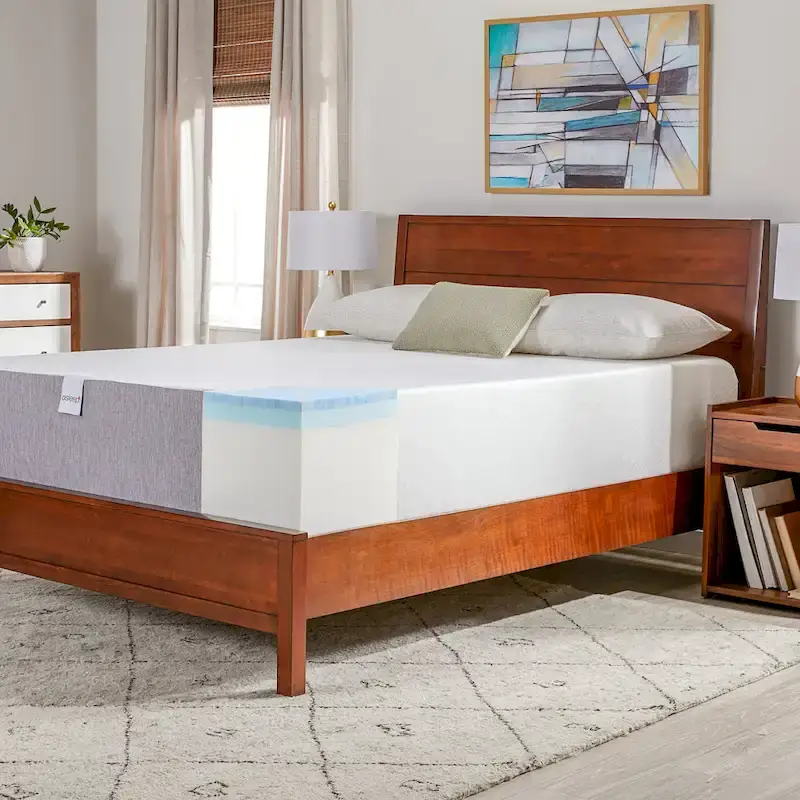White Medium Firm Gel Memory Foam Mattress, 14