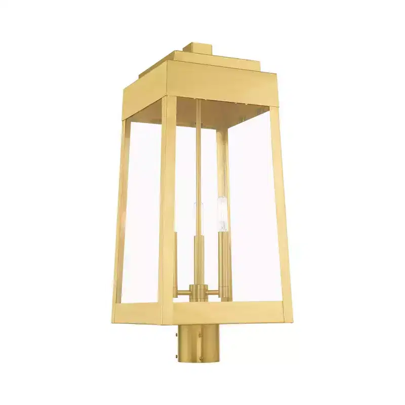 Livex Lighting Oslo 3 - Light Post Light in Satin Brass