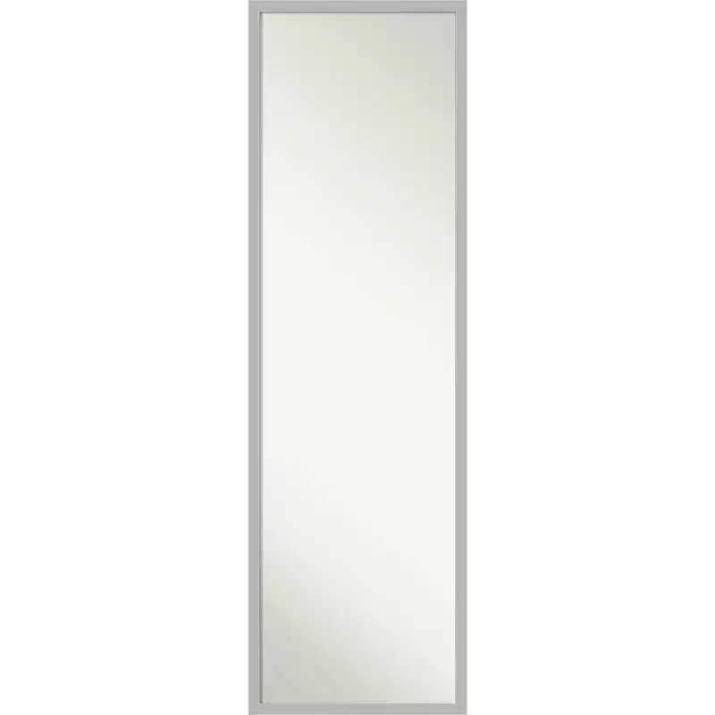 15" x 49" Hera Framed Full Length On the Door Mirror Chrome - Amanti Art: Polystyrene Frame, No Assembly Required