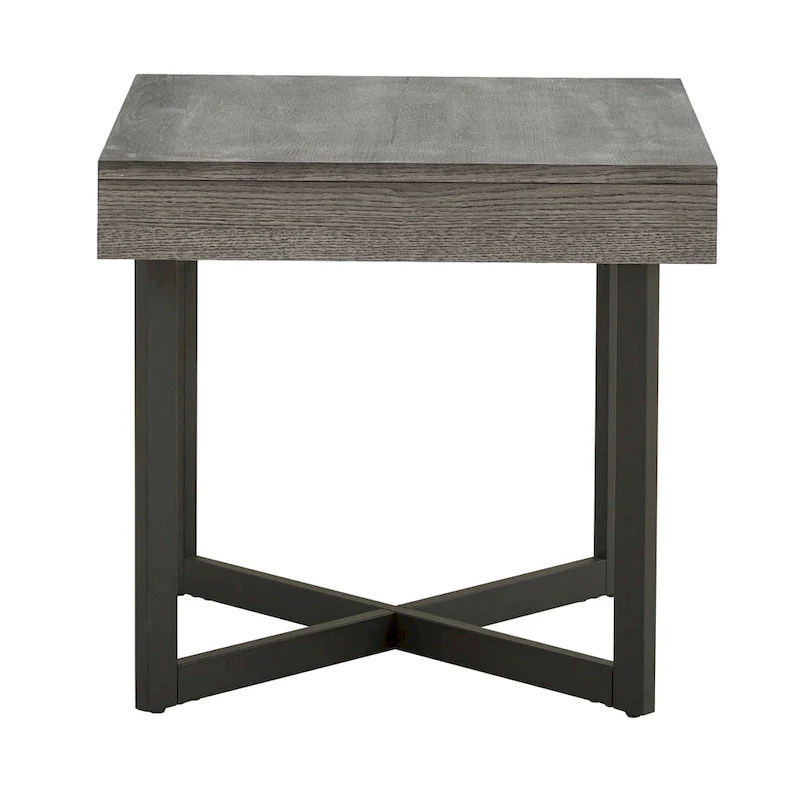 Eldersley Wood Finish End Table with One Drawer by