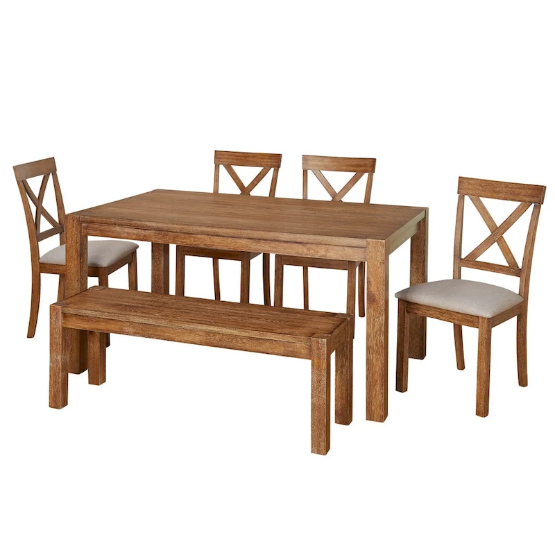 Simple Living 6-Piece Verdon Dining Set with Bench