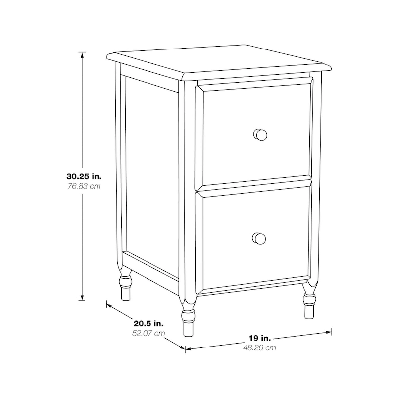 Knob Hill File Cabinet in Antique Cherry Finish