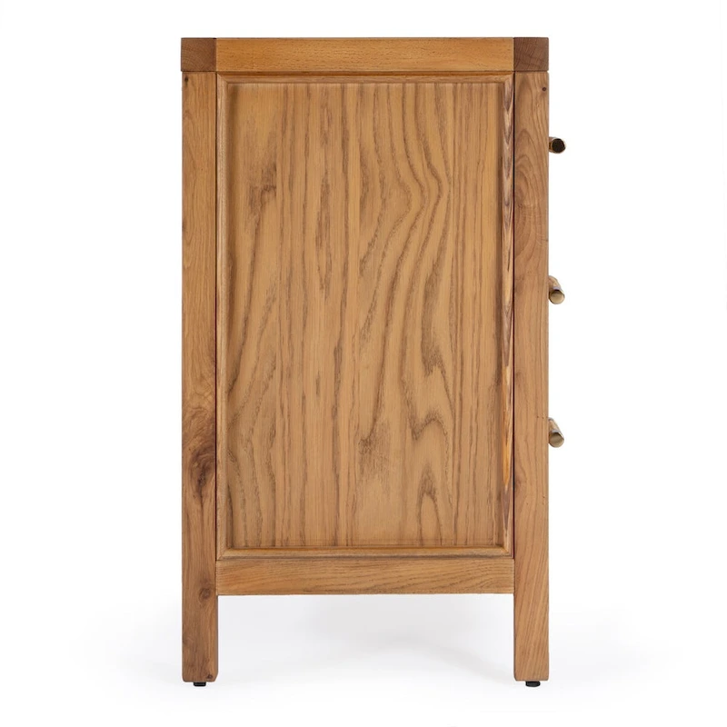 Mesa Cane and Solid Wood 3 Drawer Chest