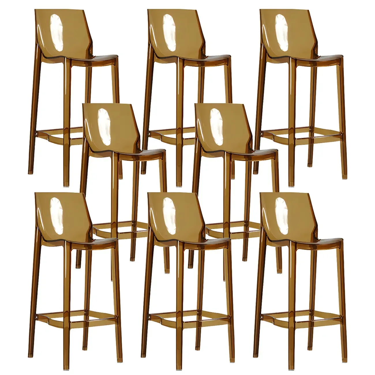 Modern Acrylic Vibrant Durable Colourful Sleek Bar Stool