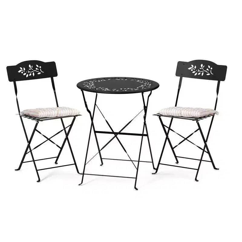 Karl Home 3-Piece Bistro Set With Seat Cushions