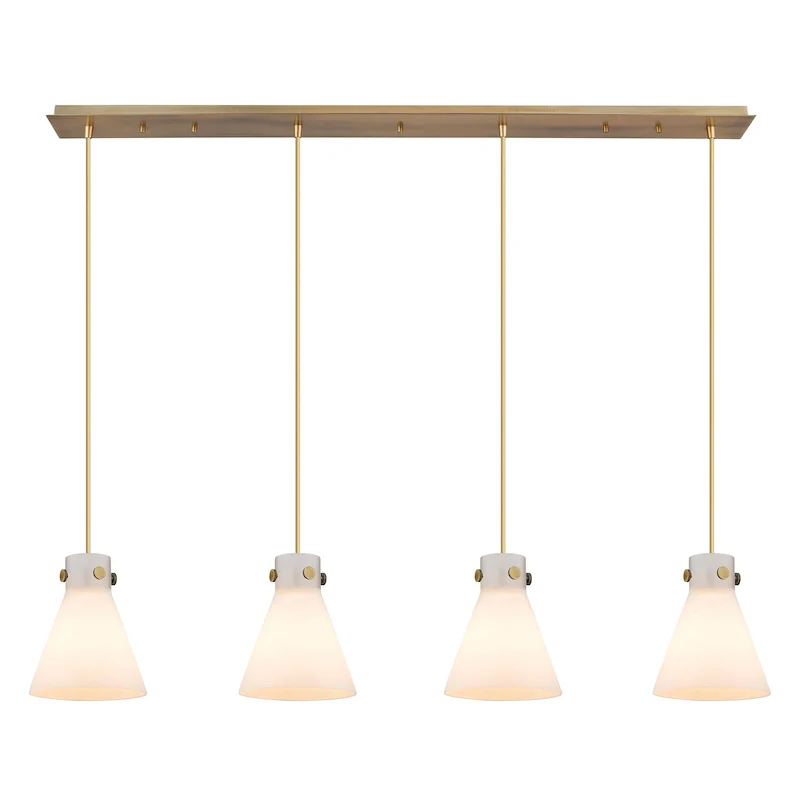Innovations Lighting Newton Cone - 4 Light 8  Cord Hung Linear Pendant
