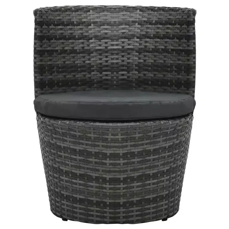 vidaXL Patio Bistro Set Patio Round Table Set Conversation Set Rattan