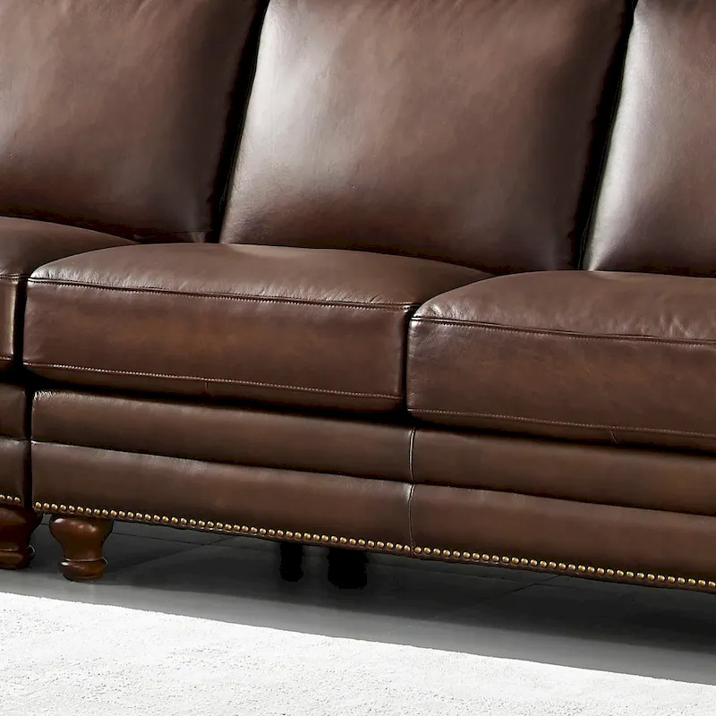 Hydeline Belfast Top Grain Leather L Shape Sectional - L-Piece