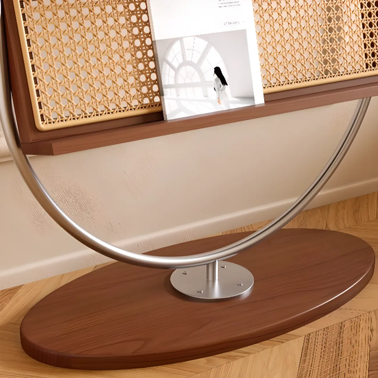 5-tier Modern Alloy Display Vertical Closed Back Bookcase