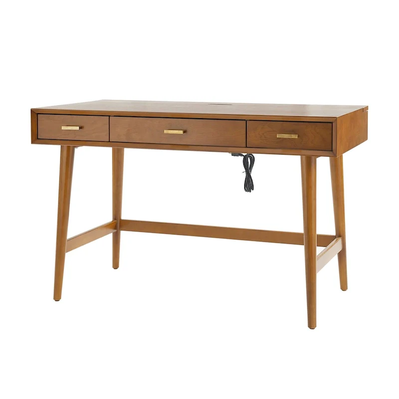 Erich Mid Century Modern 48 Computer Desk with USB by HULALA HOME