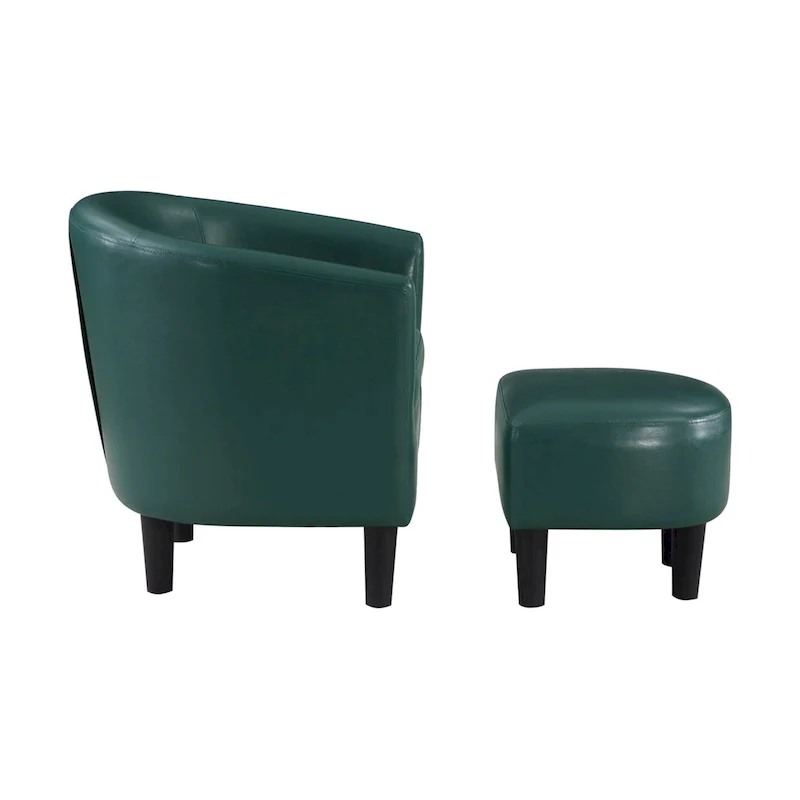Convenience Concepts Take a Seat Churchill Accent Chair with Ottoman