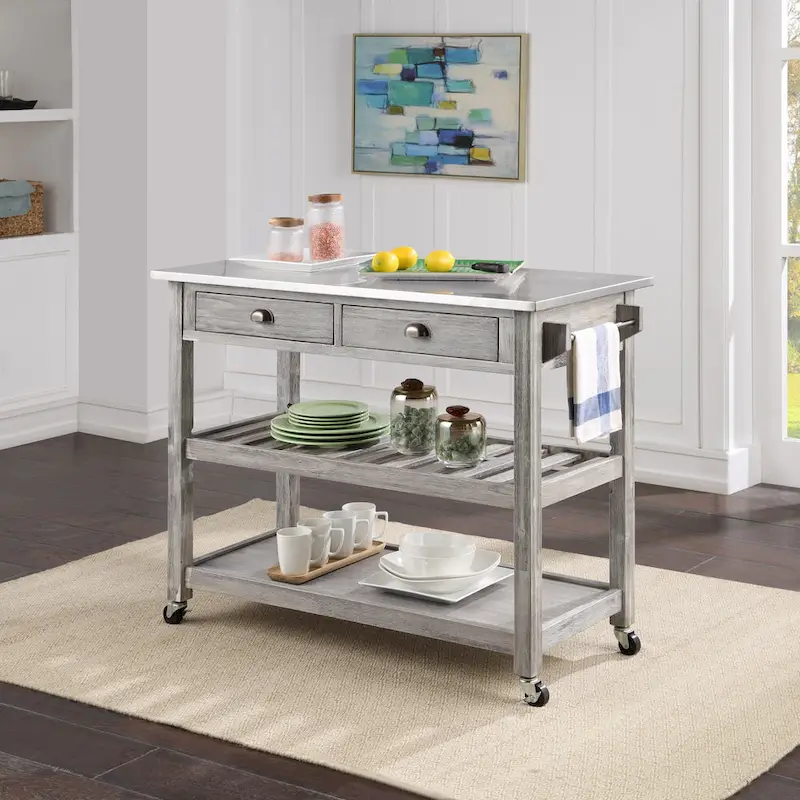 Firebranch Wire-brush Kitchen Cart