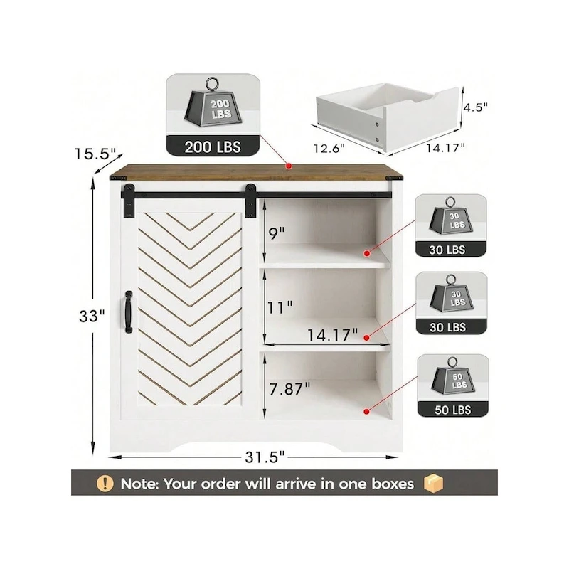 Accent Cabinet with Drawers - N/A