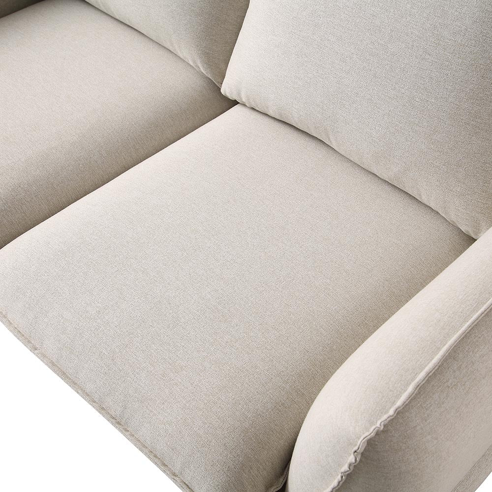 Oatmeal Fabric Sofa, 2-Seater