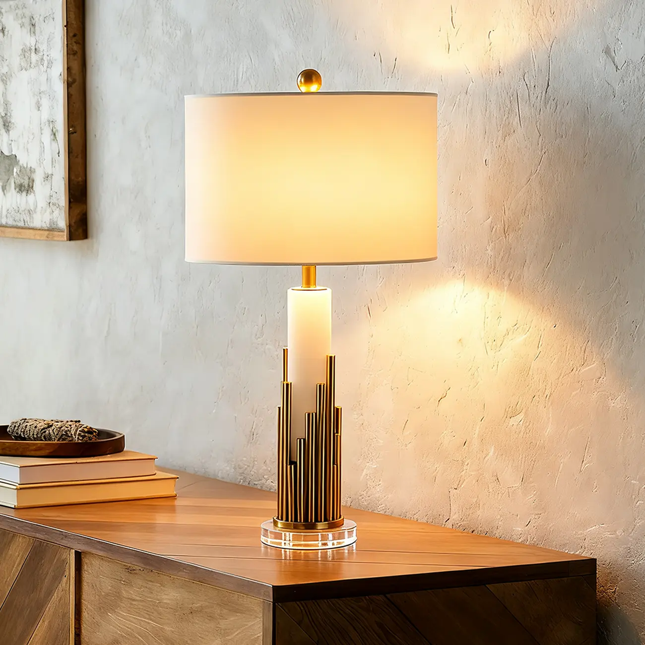 Modern Alabaster Stone LED Table Lamp for Living Room