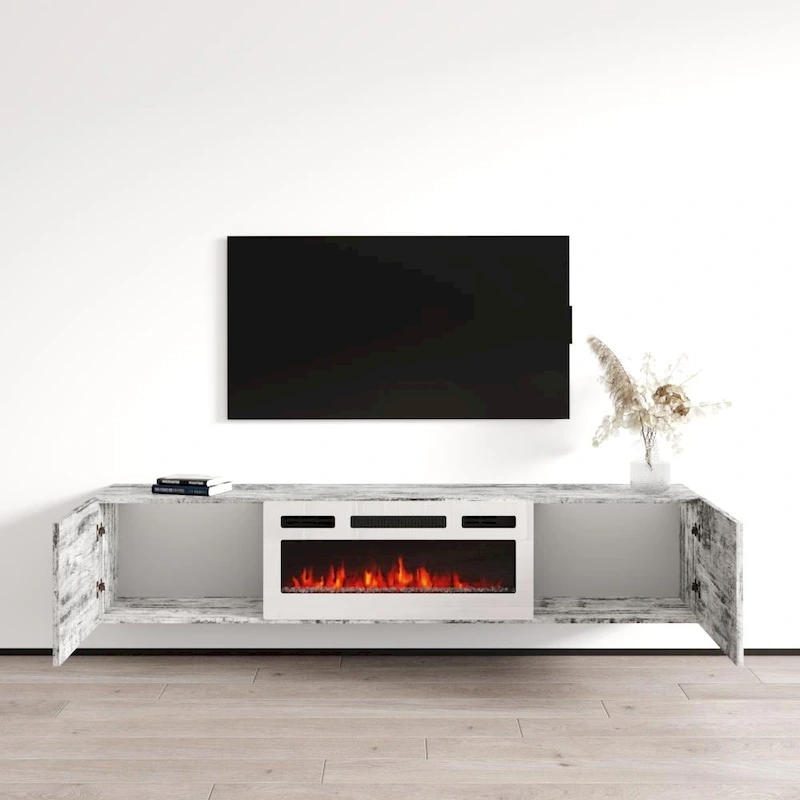 Baja WH-EF Floating Fireplace TV Stand