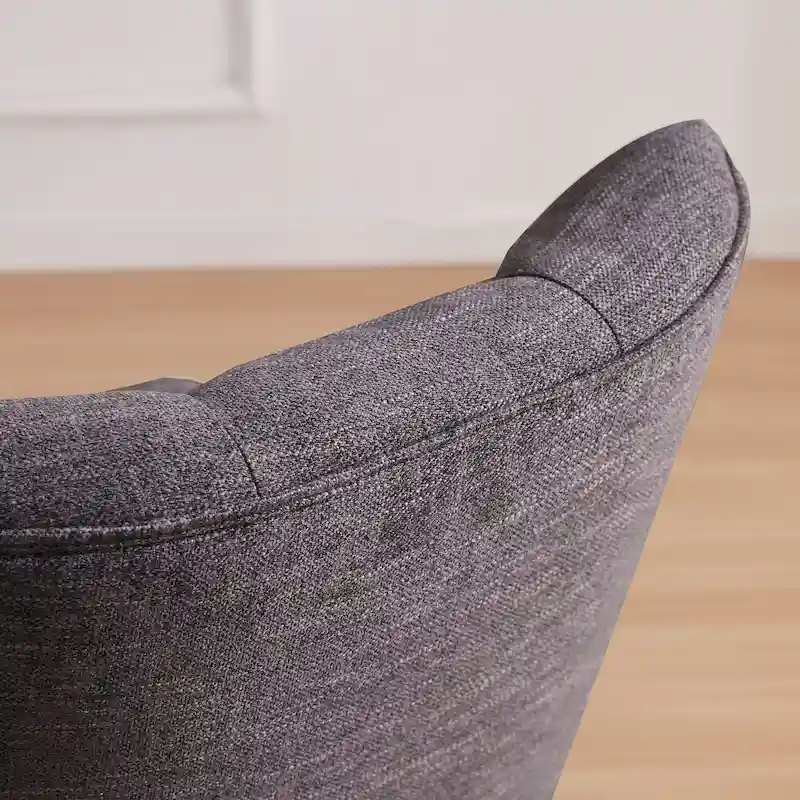 Home Computer Office Chair with Wheels Adjustable Height, Linen Fabric Upholstered Chair Swivel