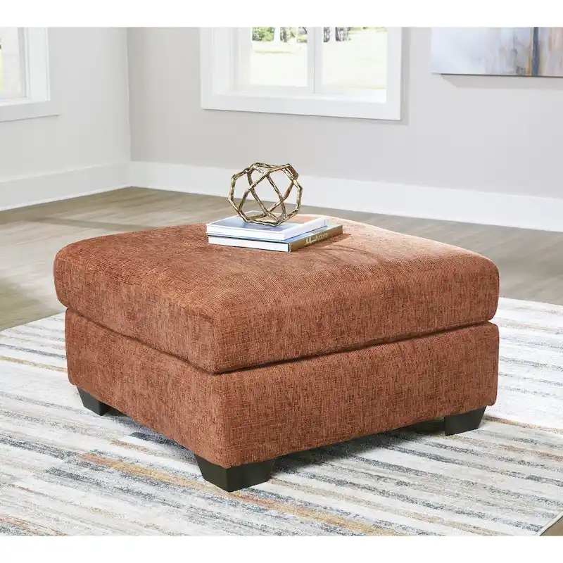 Oversized Accent Ottoman with Polyester Upholstery