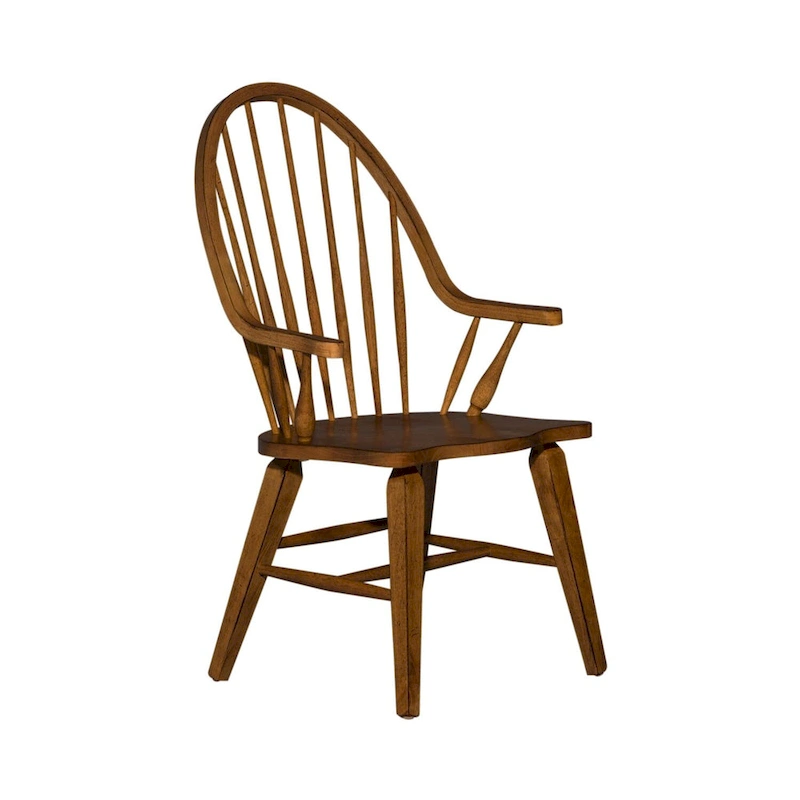 The Gray Barn Hearthstone Ridge Tobacco Windsor Back Arm Chair
