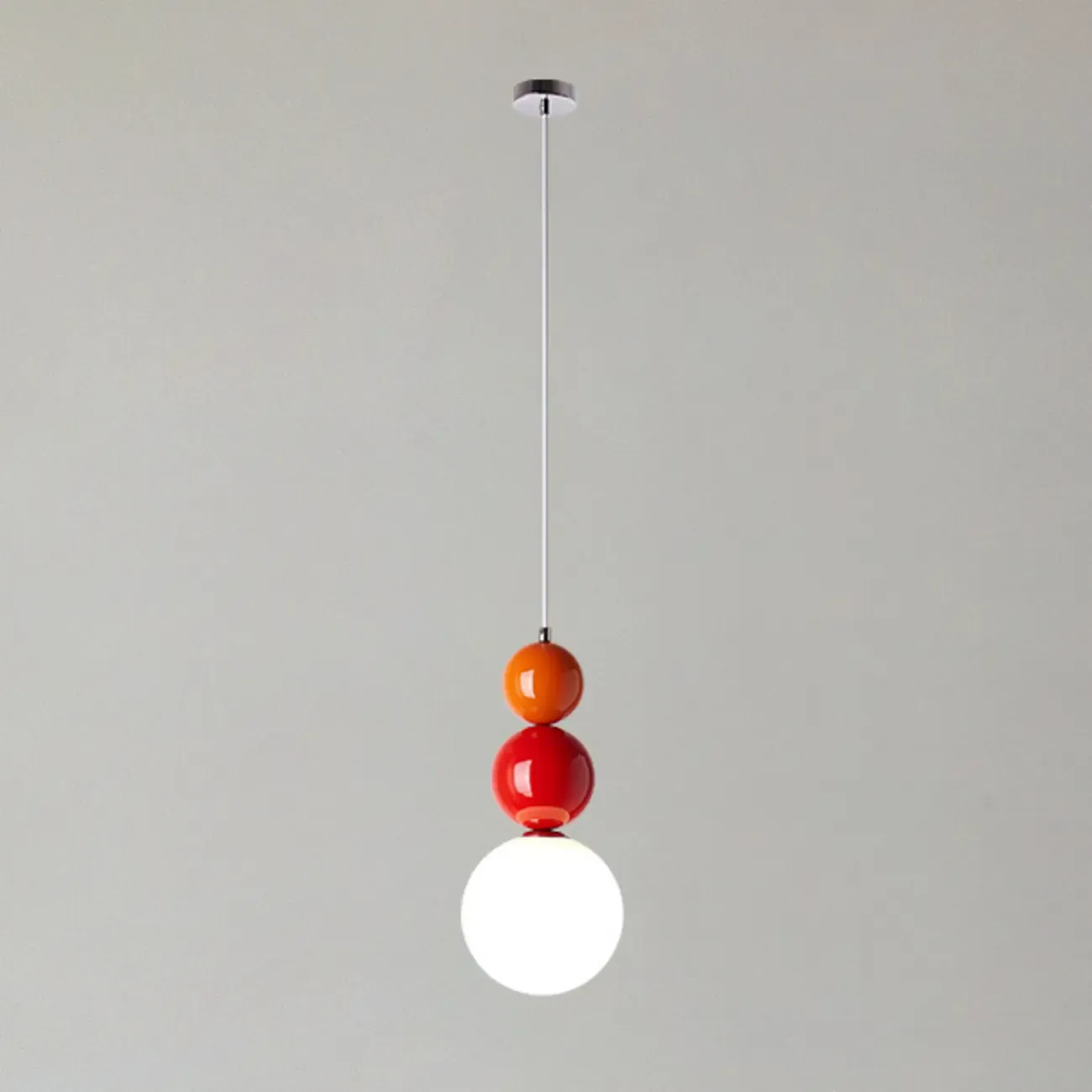 Nordic White Glass Globe LED Pendant Light