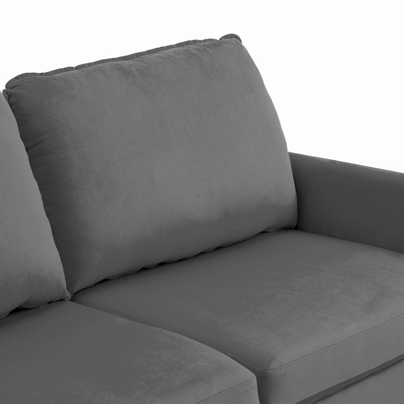 2 Pices Velvet Loveseat Wood Legs Sofa