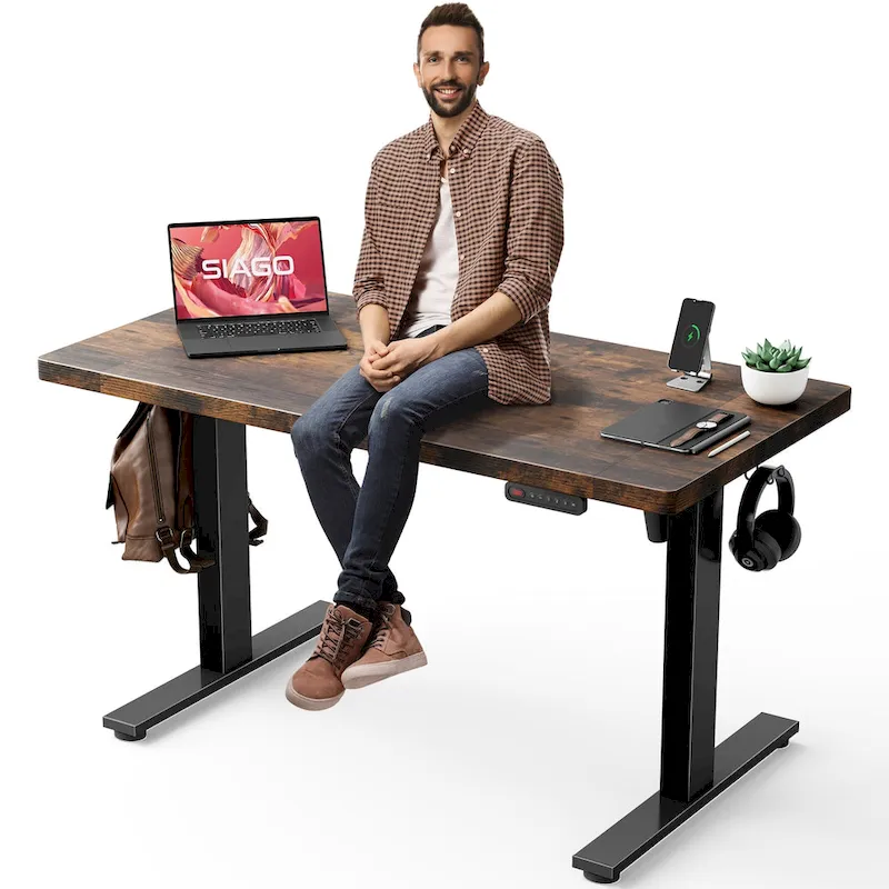 SIAGO 48 x 24 Inch Computer Desk Height Adjustable Electric Sit Stand Up Desk