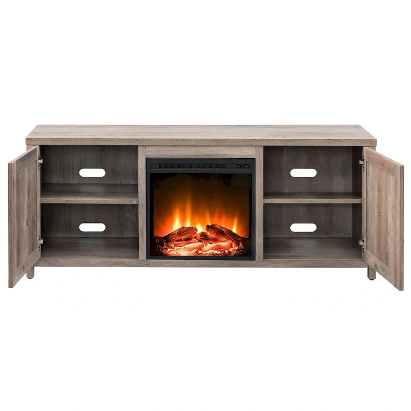 Granger 58  TV Stand with Log Fireplace Insert