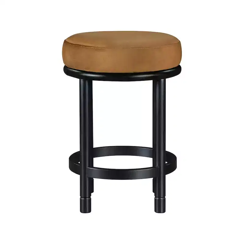 Meridian Furniture,Monette Saddle Velvet Counter Stool