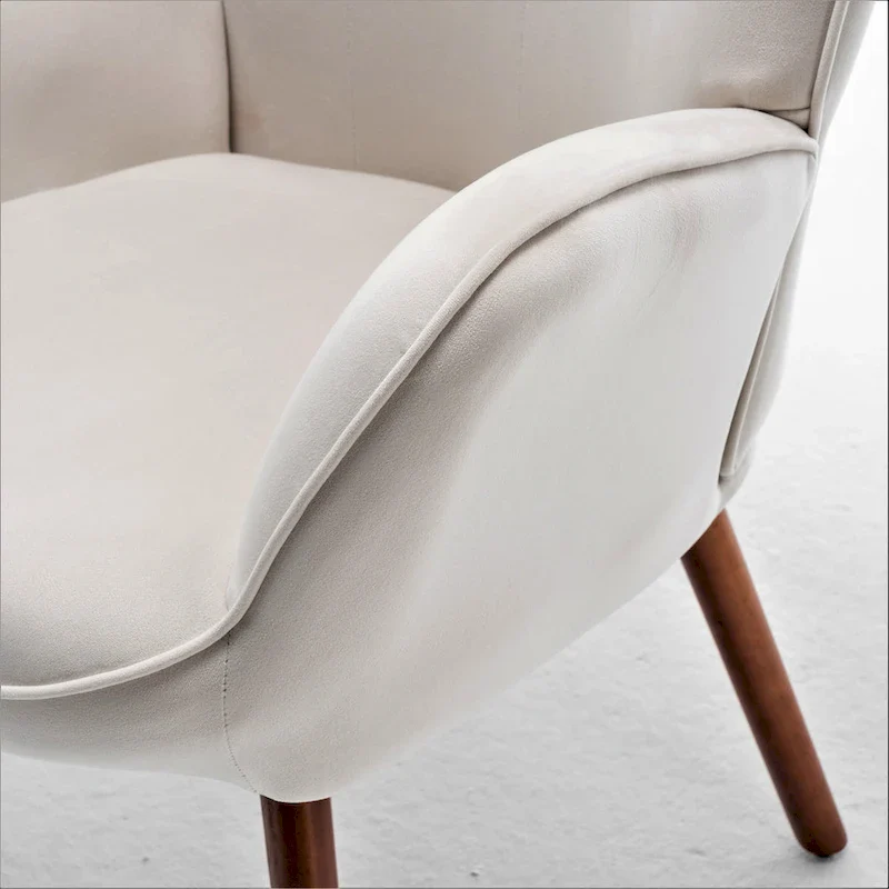 Kreedence 26.38 W Microfiber Flared Arm Accent Chair