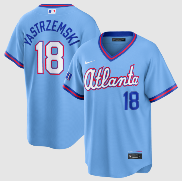 Atlanta Braves Mike Yastrzemski Powder Blue 2026 City Connect Stadium Jersey