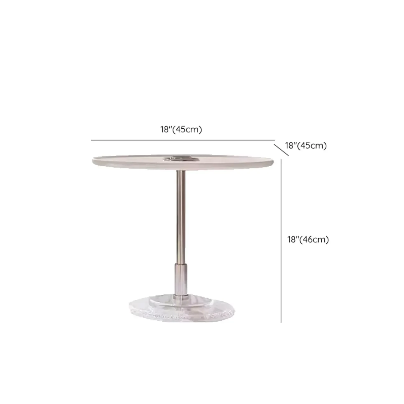 Brown Round Sleek Wooden Coffee Drawer Table