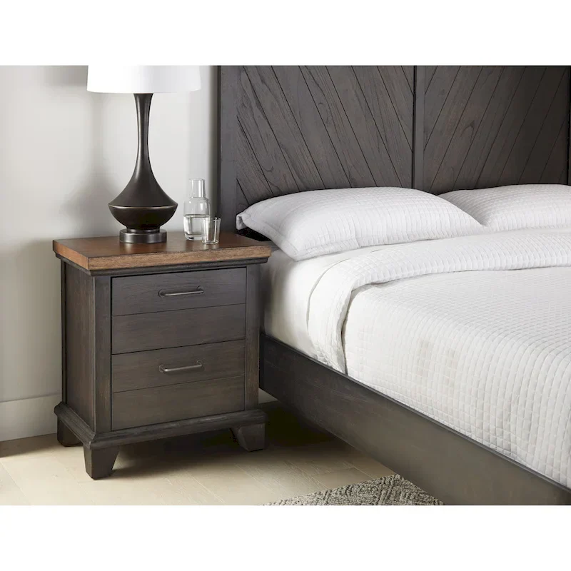 Two-Tone 2-Drawer Nightstand