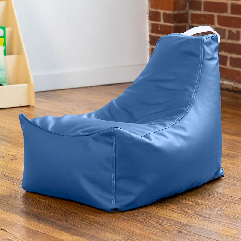 Jaxx Juniper Jr Kids Bean Bag Chair, Premium Vinyl, Royal Blue