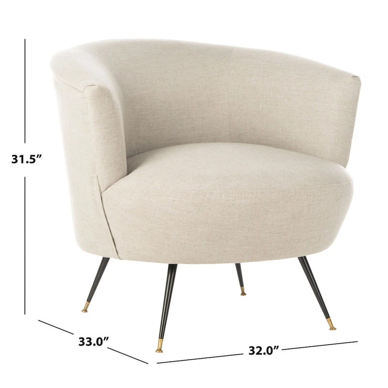 SAFAVIEH Juliann Mid-Century Modern Retro Club Chair - 32 x 33 x 31.5 - 32Wx33Dx32H