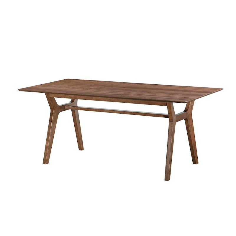 Walnut Brown Transitional 6-Person Dining Table