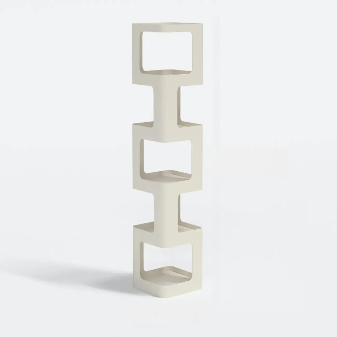 Chic Rotatable 4-Tier Vertical Metal Open Back Bookcase