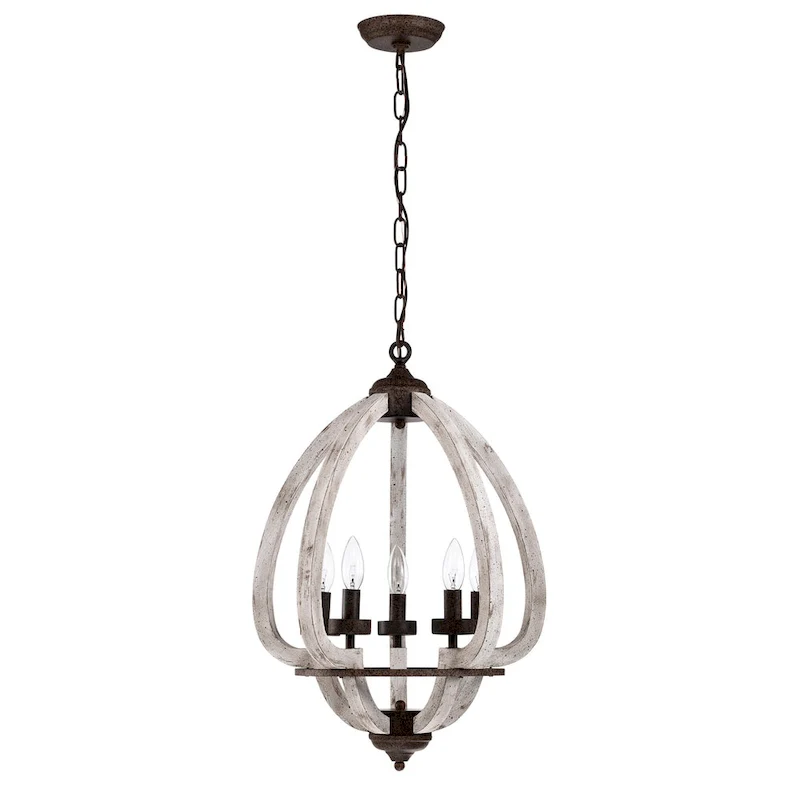 Nelly 19 Inch Farmhouse Rustic Water drop Pendant 5-Light