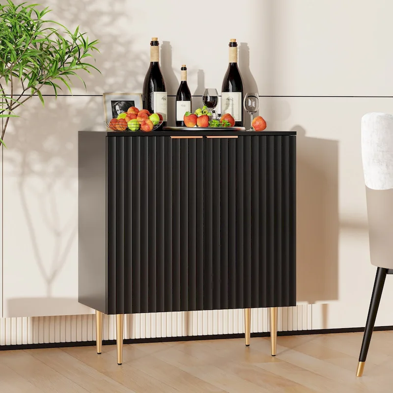 SICOTAS Sideboard Buffet Storage Cabinet with Adjustable Shelves - N/A