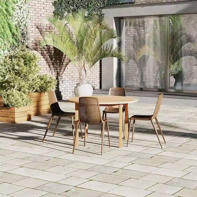 Amazonia Teak Kate 5pc Outdoor Patio Dining Set