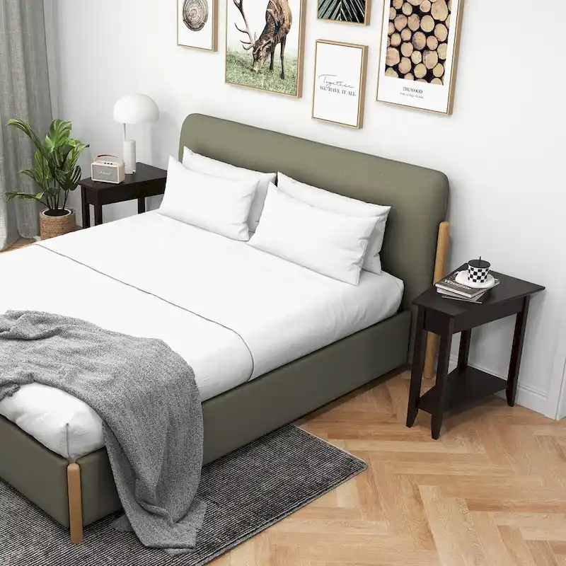 Double-Layer Side Table, Irregular Narrow Sofa Side Table, Bedside Table