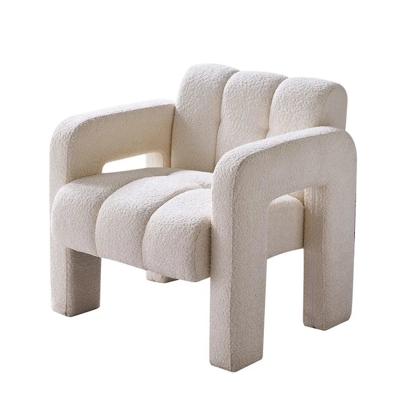 31.10 Wide Boucle Upholstered Accent Chair