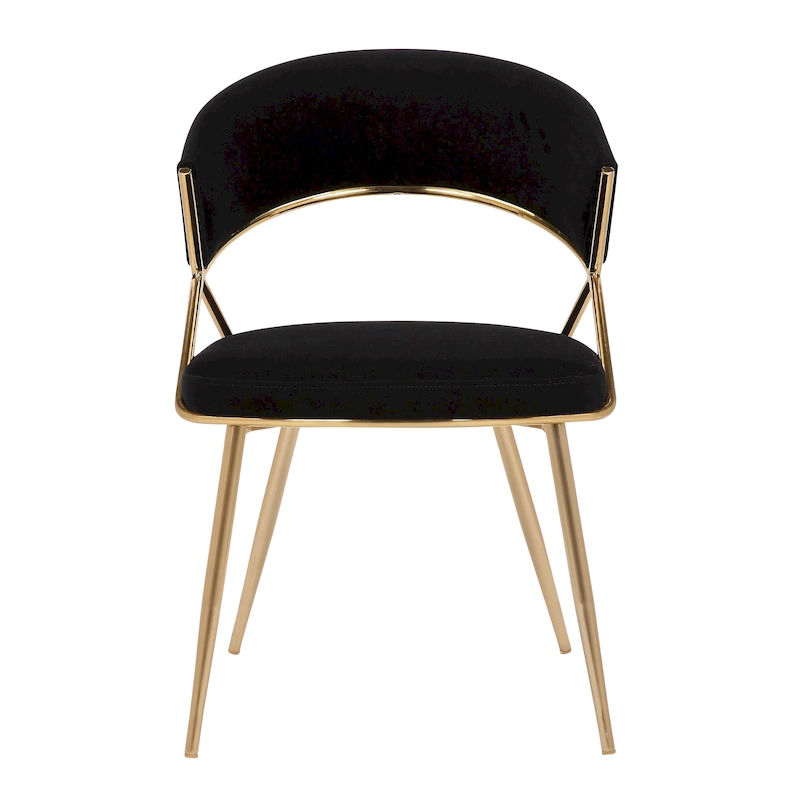 Silver Orchid Tatyana Gold Upholstered Dining Chair (Set of 2)