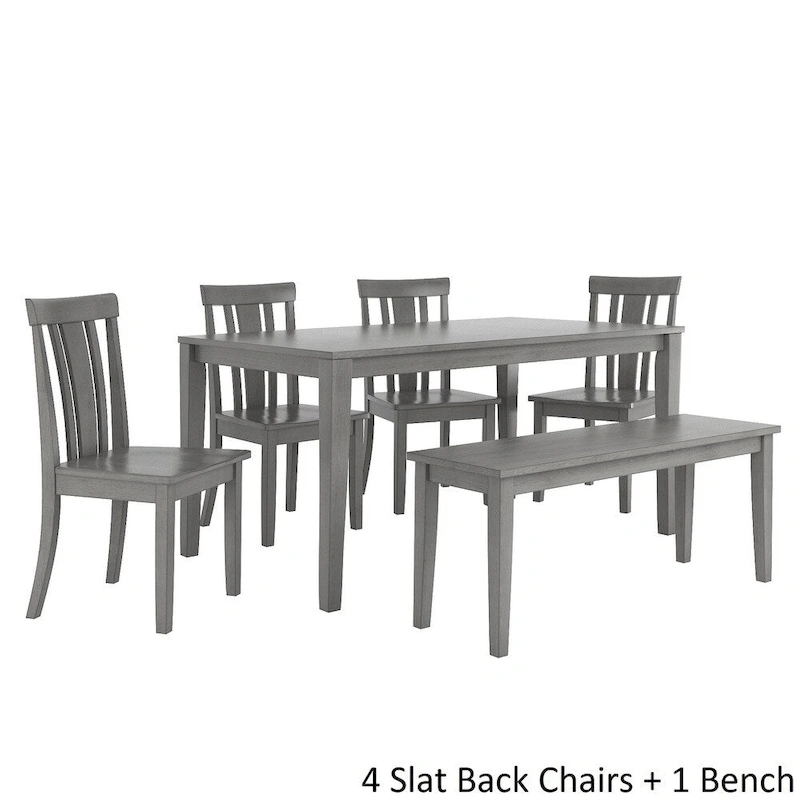 Wilmington II 60-Inch Rectangular Antique Grey Dining Set by iNSPIRE Q Classic