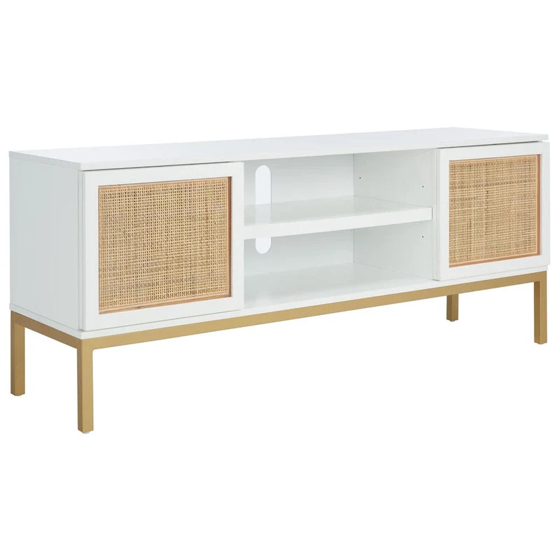Cristen 1 Shelf Rattan Media Stand - 54  W x 15  D x 22  H - 54Wx15Dx22H